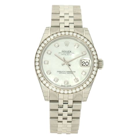 rolex datejust womens diamond bezel|rolex datejust 31mm diamond dial.